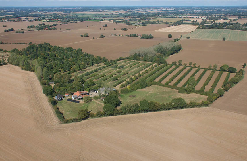 Aerial view of Wakelyns Fram